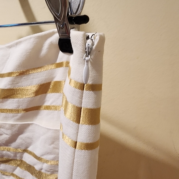 J.Crea golden stripes mini skirt size 0 - Picture 7 of 10